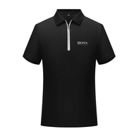 Hugo Boss Men Philix Slim Fit Half Zip Short Sleeve Polo Shirt 402-Black L