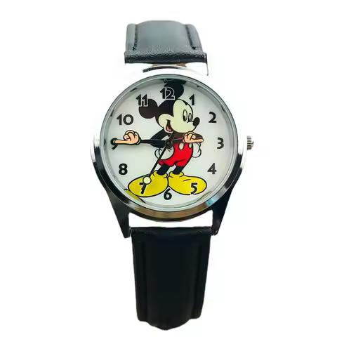 New Disney Mickey Mouse Fashion Teen Adult Watches Vintage Articulating Hands Analog Quartz Watch fo