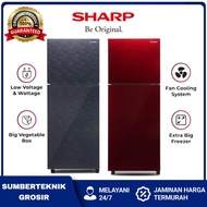 Kulkas SHARP 2 Pintu Sj-195md-sg Sj 195md sg Sj 195 Lemari es 172 / 152 Liter Shine Magneglas Series