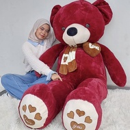 200cm / 2meter Giant Teddy Bear Stuffed  Coat Soft Plush Kid Doll Gift anak patung besar Lover Birth