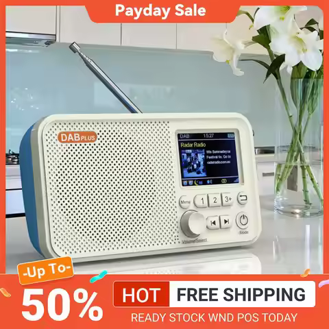 C10 2.4 inch DAB DAB+ FM Digital Radio with Telescopic Antenna Color LCD Display Bluetooth-compatibl