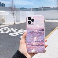 油畫紫色海浪iPhone 12 iPhone 11 X XR XS Max 7P 8P SE2手機殼case Pro Max, Pro, Mini