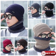 WOW Men Winter Slouchy Beanie Hat Scarf Set Women Lined Warm Thick Knit Snow Cap
