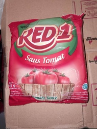 5 Pak Red1 Saus Tomat isi 24 Sachet/pak