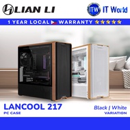 Lian Li PC Case LANCOOL 217 | Mid Tower | E-ATX / Dual PSU / 5 Fans | (Black / White) | itw
