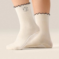 MoveActive - Pilates Socks - Crew Non Slip Grip Socks - Spooky Cat Frill - Kitty Socks - Move Active