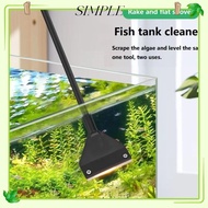 SIMPLESHOP Glass Algae Scraper, Stainless Steel Dual-Use Aquarium Cleaning Tool,  33/53/73CM Algae R
