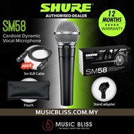 Shure SM58-LC Handheld Dynamic Vocal Microphone Includes Stand Adapter, Zippered Carrying Case (SM58