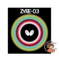 Butterfly Zaia 03 Table Tennis Rubber High Tension Inverted Rubber Spin Ball Control Black 2.7mm 061