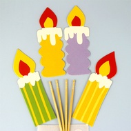 Ready Stock ️ Influencer Cake Decoration Plug-In Paper Candles Happy Birthday Dress Up Supplies Inse