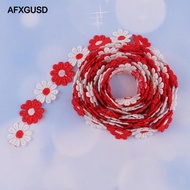 [AFXGUSD] 3 Yards Daisy   Lace  Ribbon Embroidered