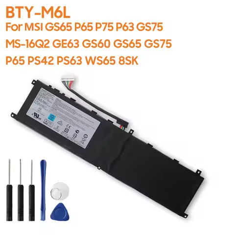 Replacement Battery BTY-M6L For MSI GE63 GS60 GS65 GS75 P65 PS42 PS63 WS65 8SK MS-16Q3 GS65 P65 P75 