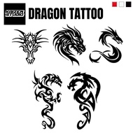 KAIZEN STUDIO Dragon Naga Tattoo Design Car Bike Kereta Motor Cermin Decal Vinyl Cutting Sticker