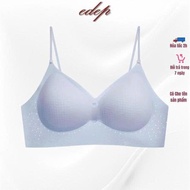 Women's Rhinestone Bra with No Exposed Edges Backless Panel Small Shoulder Straps Breathable Flap ED