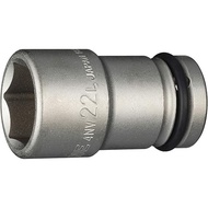 TONE impact long socket 4NV-22L insertion angle 12.7mm 1/2" width across flats 22mm