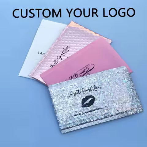 50PCS Custom logo Bubble mailer Padded Mailer with logo printed Shipping Bag for Jewelry Postal Mail