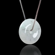 【願‧平安】冰種飄烏雞翡翠平安扣項鍊 |天然緬甸玉A貨翡翠|送禮