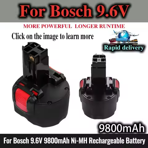 New👍 BAT048 for Bosch 9.6V 12800mAh Ni-CD Rechargeable Battery Power Tools Battery for Bosch PSR 960
