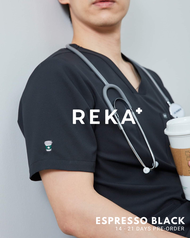 REKA_Espresso Black - BEATRIX (ชุดสครับพร้อมปักชื่อ)