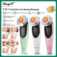 （PH Ready Stock）CkeyiN 7 In 1 EMS Facial Beauty Massager Warm and LED Light Treatment Skin Care Beau