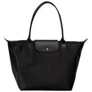 Genuine longchamp Le Pliage NEO Shoulder Bags Thick nylon dumpling bag long handle Large size Tote Bag 1899578001 Black color