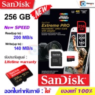 SANDISK Extreme PRO Micro SD card ของแท้ 512GB/256GB (200/140MB/sR/W)UHS-IU3V30A2C10 Memory Card SD 
