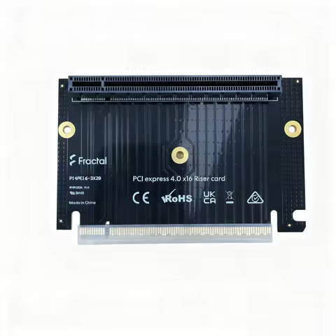 PCI Express 4.0 x16 Riser Card Fractal P14PE16-3X2B for PC Expansion 90-Degree Card