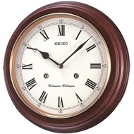 Seiko Wooden Westminster Chime Station Wall Clock QXH202B