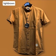 ABOKI + Kemeja Polos Pria Lengan Pendek Brother Bross Triple Eight