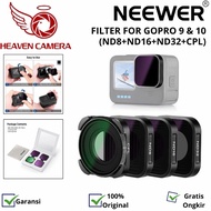 NEEWER Go Pro 12/11/10/9 Filter (ND8+ND16+ND32+CPL) Black