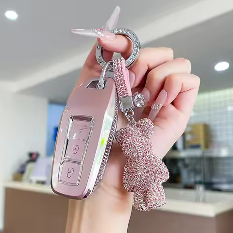 TPU Car Remote Key Cover Case Holder shell Chain Fob For Audi 2026 New A5L A6L e-tron Q6L etron A4L