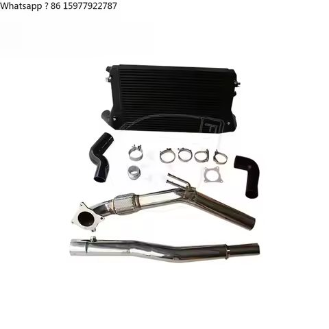 Bar&plate Intercooler Kit + Downpipe for GTI 2.0 FSI TSI MK5 MK6 A3