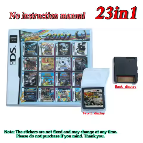 DS Pokemon Game Card Pack DS US European Version Multi in One V2 New Version DS Game Card Box