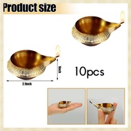 [1fnejakblh.ph] Alloy Metal Oil Lamp for Diwali Decoration 10 Pcs Kuber Diya for Diwali Diya Vilakku
