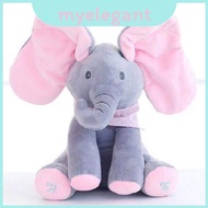 Singing Elephant Peek-a-boo Plush Toy For Babies With Fun Actions Animated