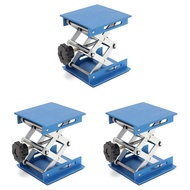 3X 4Inch Laboratory Jack Scissor Lift Platform / Foldable Lifting Table Pad Height Control Ideal for