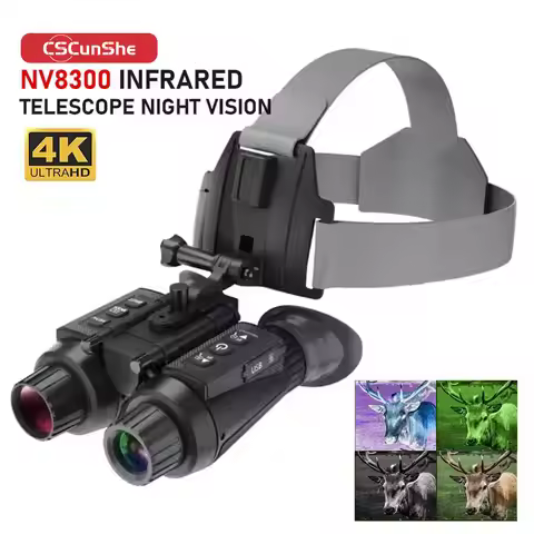 NV8300 3D Infrared Night Vision Binoculars 4K HD Telescope 8X Digital Zoom 300M Infrared Night Visio