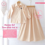 KATUN HANNA Set Teen Kids Vol. 3 Original By Fasha Premium Haruka Cotton Top Skirt Set 8-14 Years By