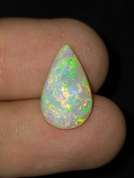 พลอย โอปอล ออสเตรเลีย ธรรมชาติ แท้ ( Natural Solid Crystal Opal Australia ) หนัก 6.16 กะรัต