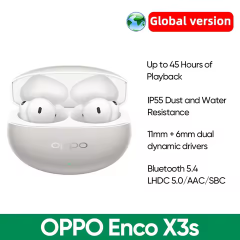 New OPPO Enco X3s TWS Earphone Global Version Wirelss Bluetooth 5.4 Earbuds 55dB Active Noise Cancel