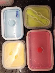 戶外矽膠摺疊便當盒