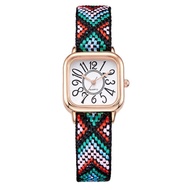 New Ladies Watch Multicolor Braided Strap Temperament Quartz Watch Fashion Watch 9ZQG