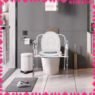 [Sohad] Raised Toilet Seat, Toilet Chair Seat, Commode Stool Disabled Toilet Aid Stool Elderly Mobility Toilet Seat,