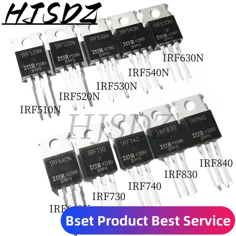 10PCS/LOT IRF840 IRF840PBF IRF510N IRF520N IRF530N IRF540N IRF630N IRF640N IRF730 IRF740 IRF830 IRF8