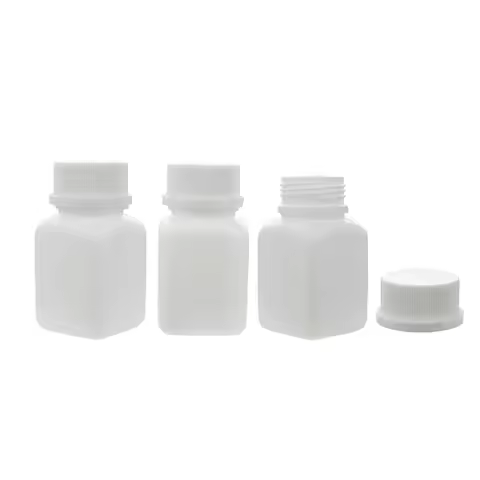 10/20/30/50/100pcs 30cc 30ml Plastic HDPE White Square Pill Bottles Empty Medicine Capsule Tablet Bo