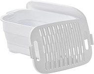 ISETO I-647 NEO Collapsible Soaking Washing Bucket, White, 5.6 gal (16 L), Width 18.3 x Depth 13.2 x