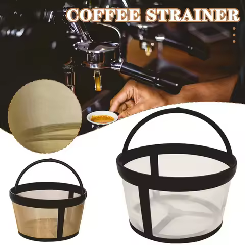 2Pcs Stable Basket Coffee Filter Coffee Strainer for 4/6/8 Cup Coffeemakers Reusable Coffee Machine