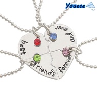 YOUECE 4 Bff Friend Best Friend Froever Fashion Necklace