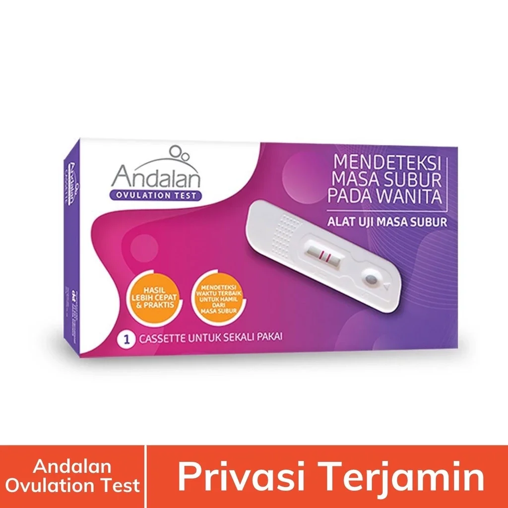 Tes Ovulasi ANDALAN Cassette / Tes Kesuburan Andalan bentuk Device tetes urin / Tespek masa subur