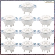 [L E U R] 10PCS Chassis Mount 8 Pin K8A Octal Ceramic Tube Sockets for KT88 KT66 6SN7 5AR4 GZ34 5881